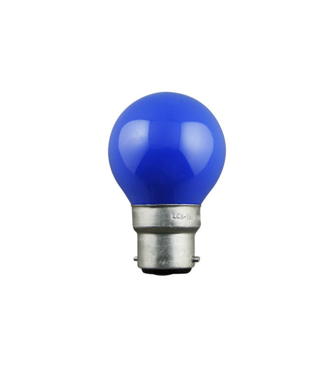 Ampoule couleur bleue sphérique 230v 15w b22d boite