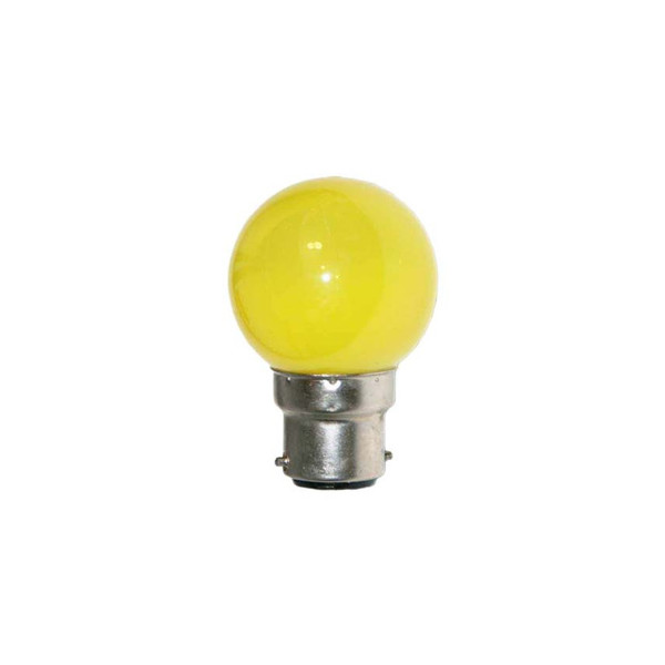 Ampoule led smd 4 couleur 0,62w 30lm - jaune - b22