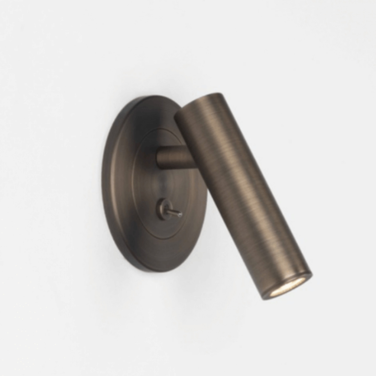 Applique encastrable Enna LED rond D9,75 cm - Interrupteur - Bronze