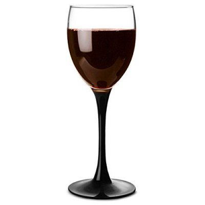 Arcoroc Verre à vin sur pied noir 24,5 cl Domino