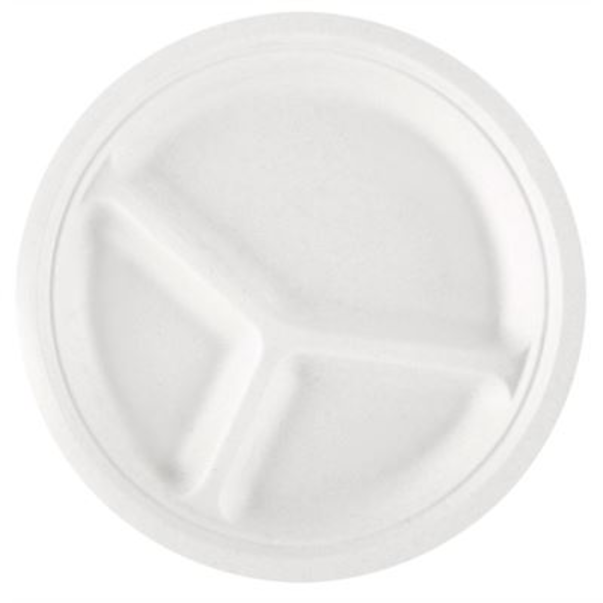 Assiette Bionic 3 compartiments D.26x2.6 cm cellulose blanc x 800 Garcia de Pou - 125.19