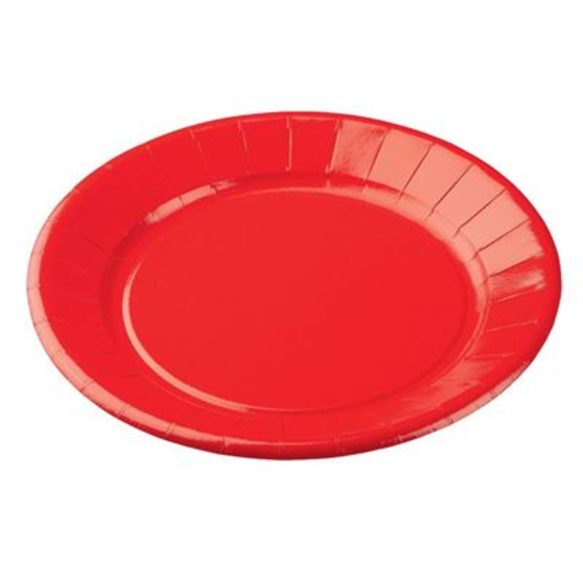 Assiette jetable en carton rouge 27 cm (vendu par 100)
