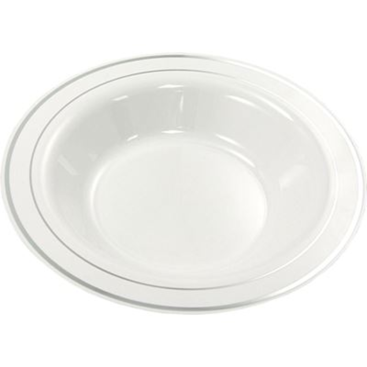 Assiette plastique jetable creuse blanche