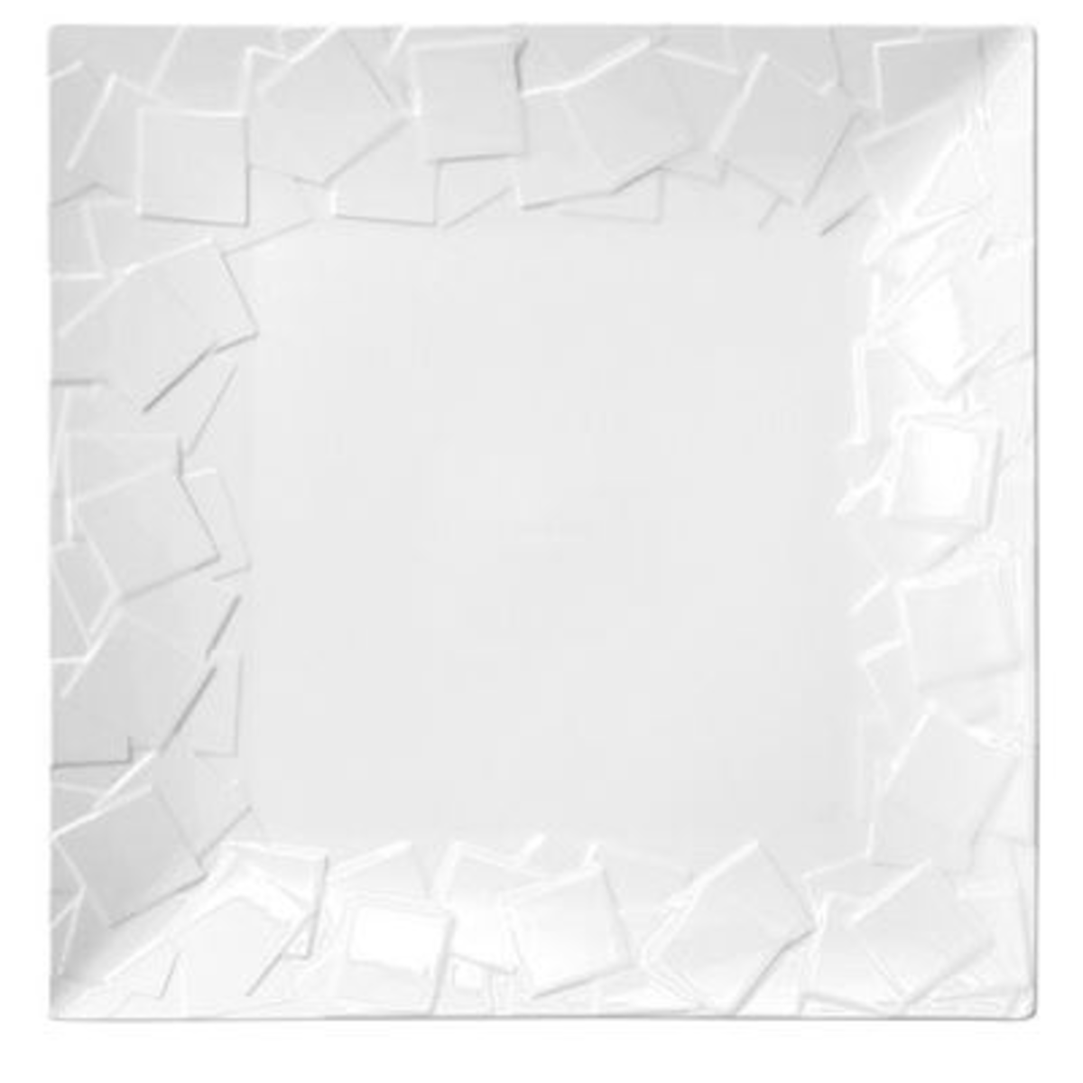 Assiette plate carrée Mozaik blanc 26.8 x 26.8 cm In Situ