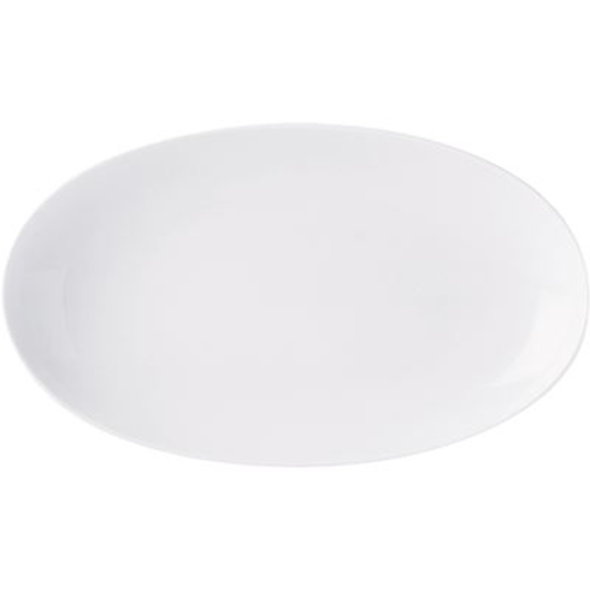 Assiette plate ovale Fineo porcelaine blanc 35 x 20.5 cm In Situ - 50491