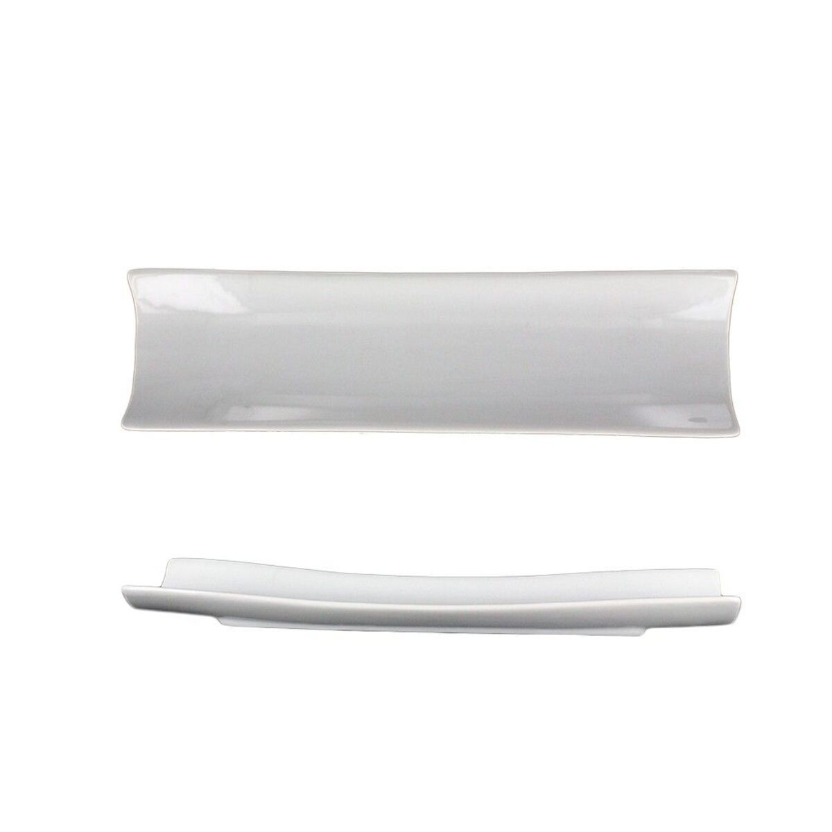 Assiette rectangle 30 x 8 cm aile relevée porcelaine blanche - par 72