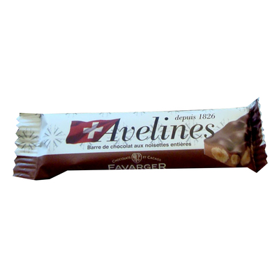 Aveline Barre de chocolat aux noisettes entières Favarger 33g