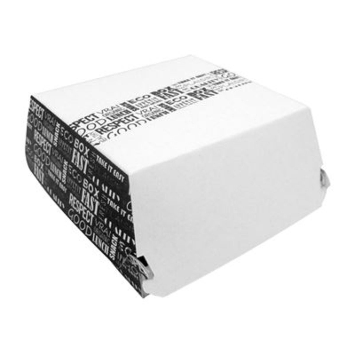 Boîte à  burger District moyen modèle 140 x 140 x 70 mm blanc x 200 Solia - ES30210