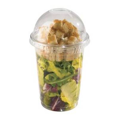Boîte à salade jetable, matériau PET (polytéréphtalate d'éthylène), contenance: 0,35 l