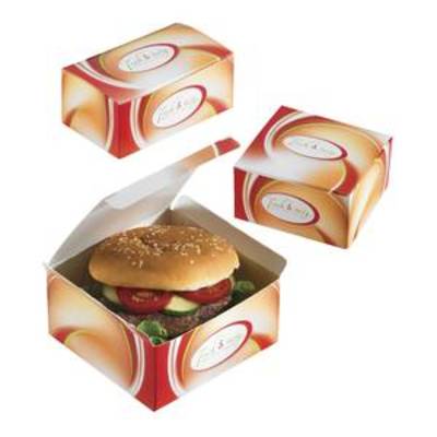 Boîte à snack jetable, matériau carton, 10,8 cm x 10,8 cm