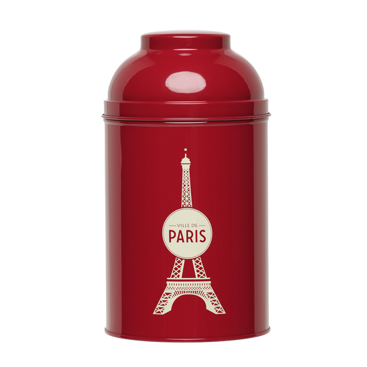 Boîte Tour Eiffel dôme laquée rouge Ville de Paris