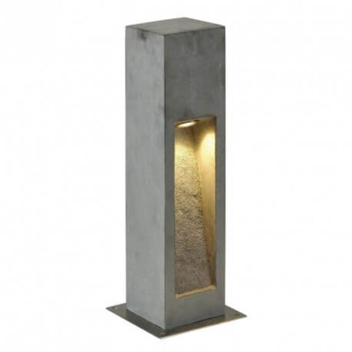 Borne lumineuse basalte Arrock Stone LED IP44 H50 cm