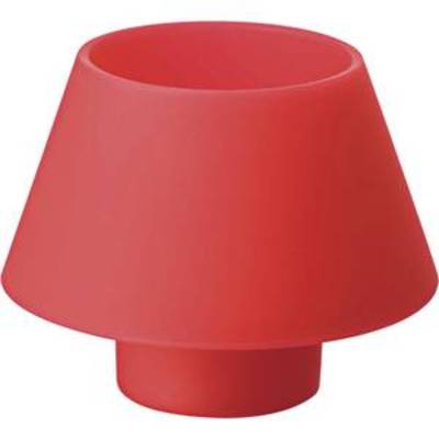 Bougeoir rond, série Moody, largeur: 9,2 cm, silicone, rouge, Duni