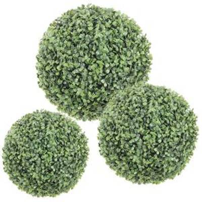 Boules de buisson, Ø 12 / 15 / 18,0 cm, polyéthylène, vert