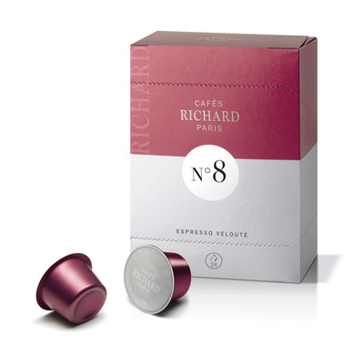 Café expresso velouté capsules premium n°8 Cafés Richard pour machine Ventura Richard x24