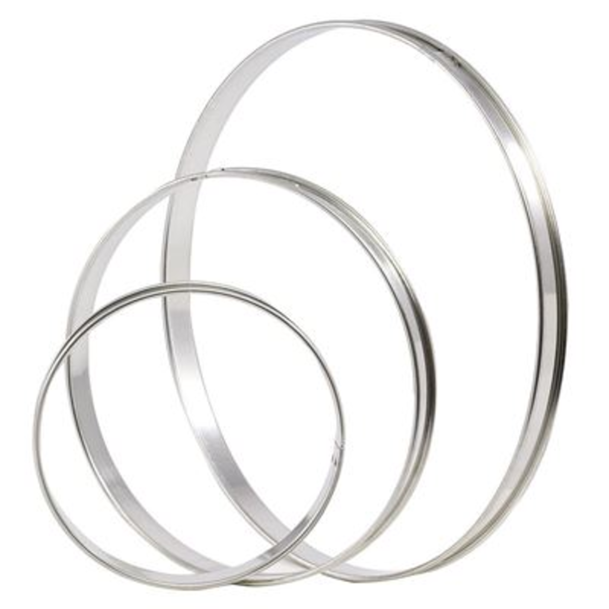 Cercle à  tarte fer blanc rond 8.5 cm H.1.6 cm x 6 Matfer - 371706