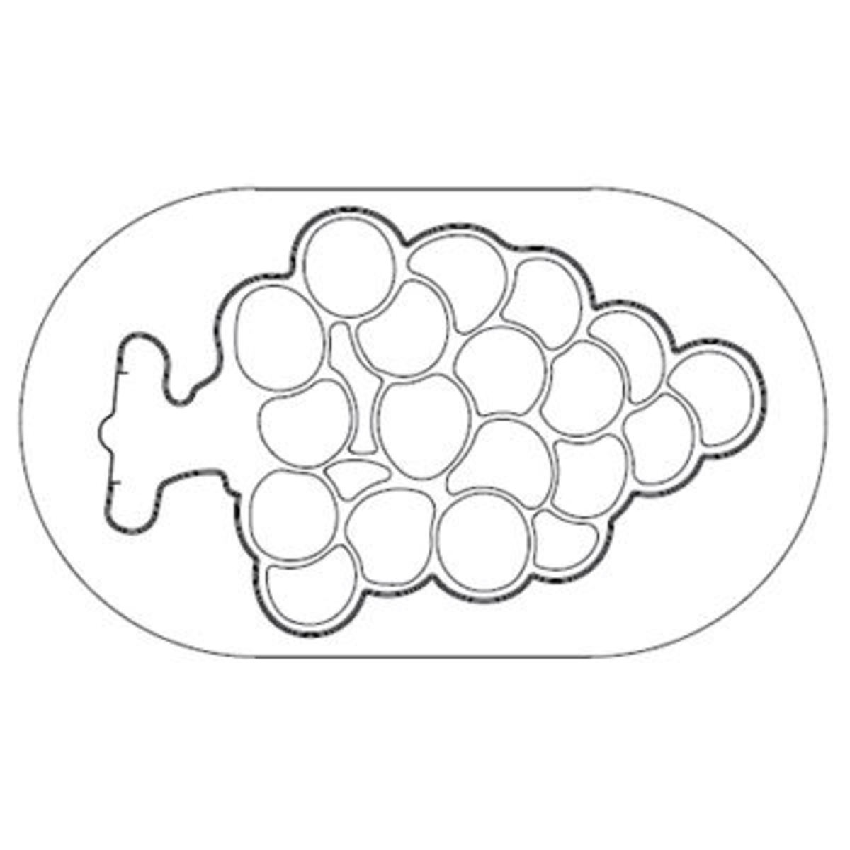 Découpoir Exoglass® décoration pain grappe de raisin 10 x 6 cm Matfer - 154103