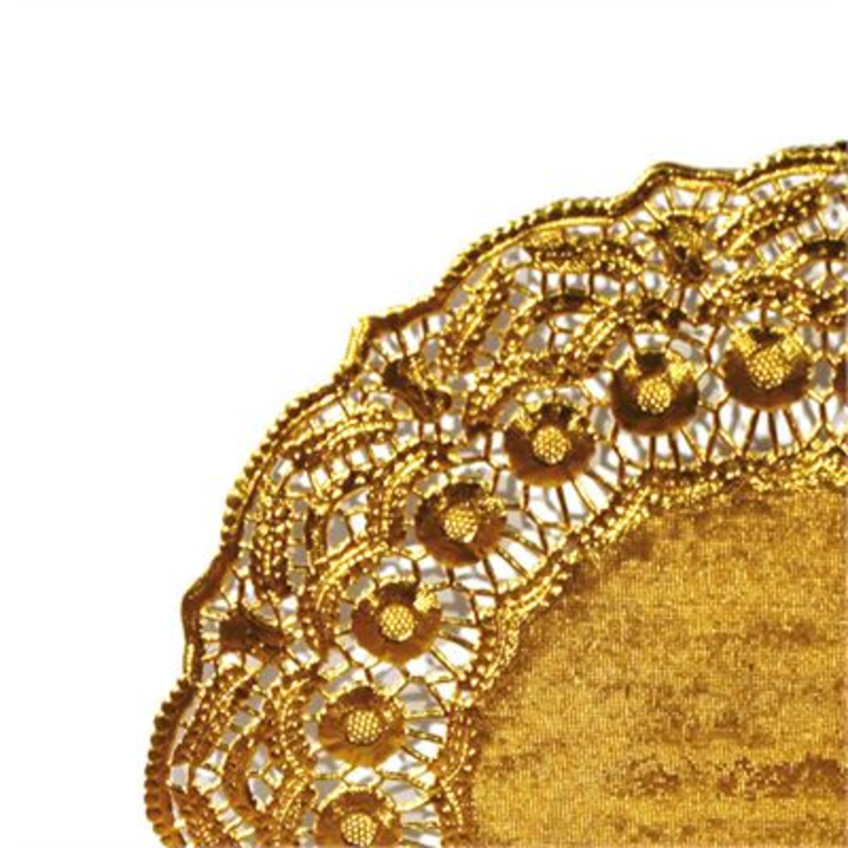 Dentelle ronde métalisée 24 cm. doré x 100 Garcia de Pou - 305.13