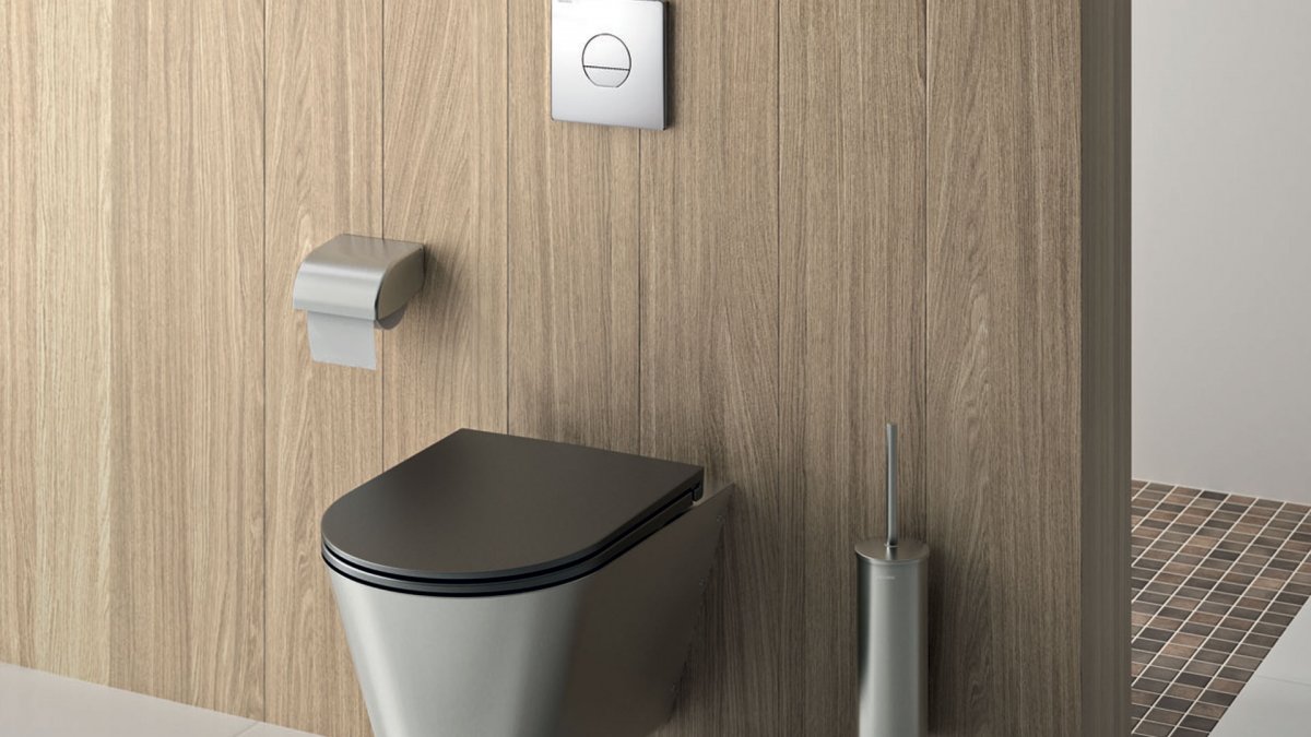 Design, moins bruyant, hygiénique, Delabie présente son système de chasse WC