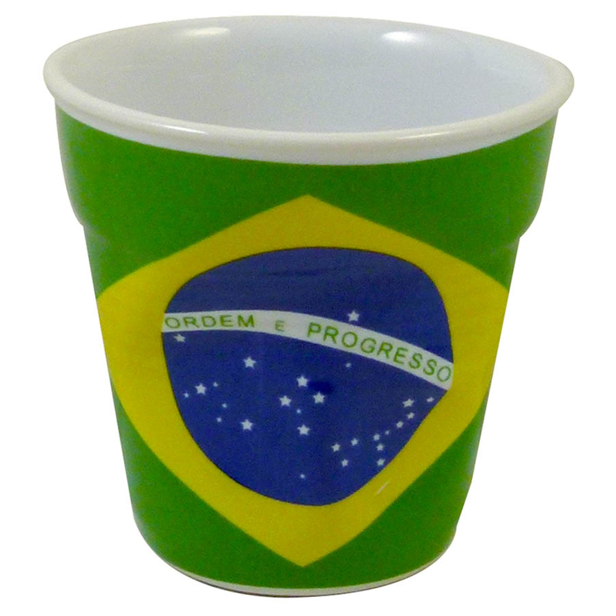Gobelet froissé expresso drapeau Brésil Revol 8cl