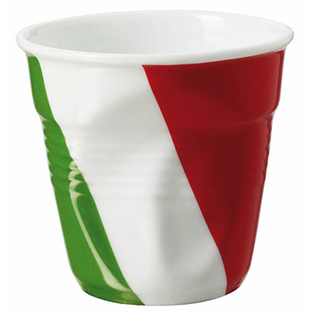 Gobelet froissé expresso drapeau Italie Revol 8cl