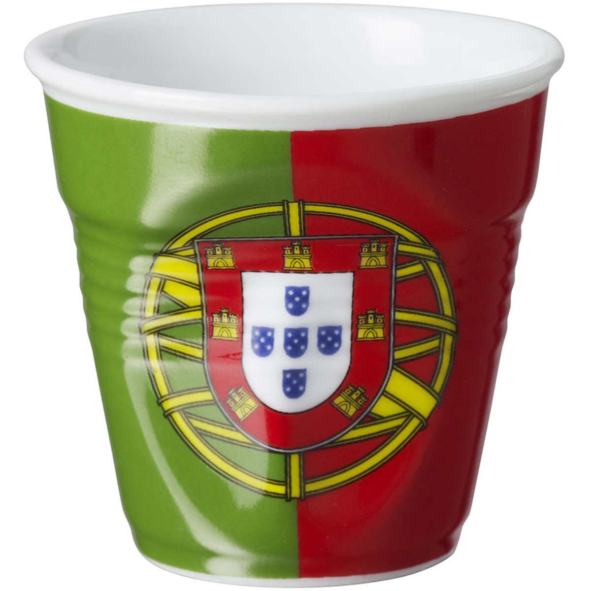 Gobelet froissé expresso drapeau Portugal Revol 8cl
