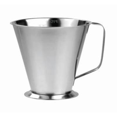 Gobelet mesureur avec pied, matériau acier inoxydable 18/10, contenance 2,0 l
