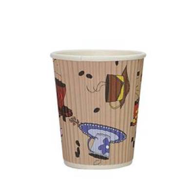Gobelet ondulé jetable pour café, série Tasse, contenance: 0,23 l, carton