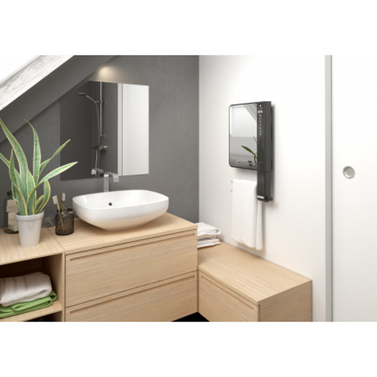 Illico 3 - radiateur thermor salle de bain - thermor miroir avec barres