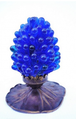 Lampe de chevet lotus grappe bleue - Lampes
