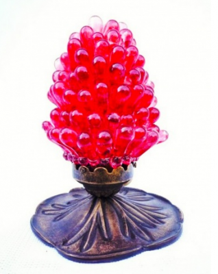 Lampe de chevet lotus grappe rouge - Lampes