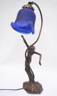 Lampe isadora bleu moucheté