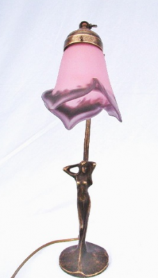 Lampe Venus 1 tulipe pointe PM rose berlingot