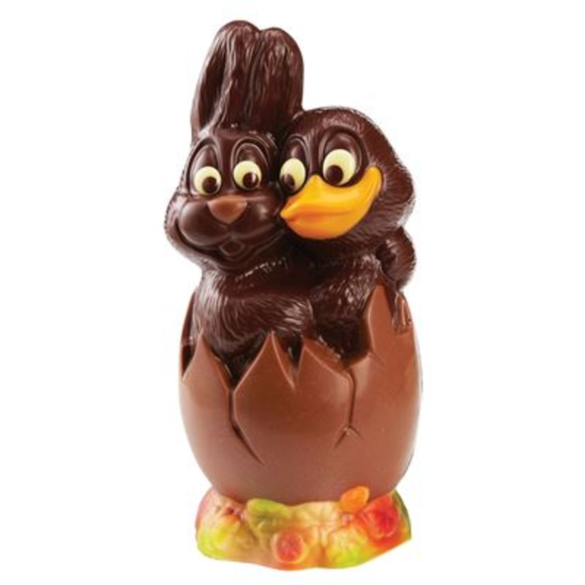 Moule chocolat 2 empreintes pour 1 couple lapin canard dans oeuf - 382060