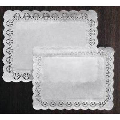 Napperons rectangulaires, matériau papier, 36 cm x 46 cm, blanc