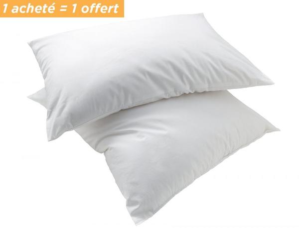 Pack oreiller confort absolu - 1 oreiller moelleux acheté = 1 oreiller offert