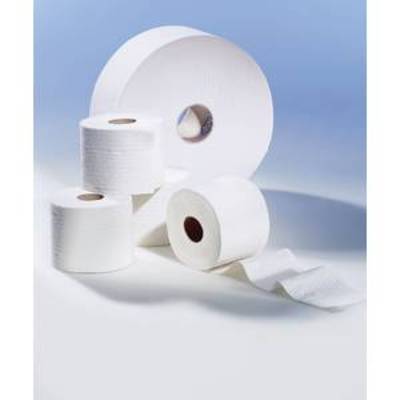 Papier hygiènique double épaisseur, matériau Tissue, contenance: 1800 feuilles, blanc