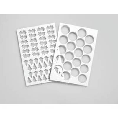 Plaques emporte-pièce "sapin/comète", matériau plastique, 58,0 cm x 39,0 cm