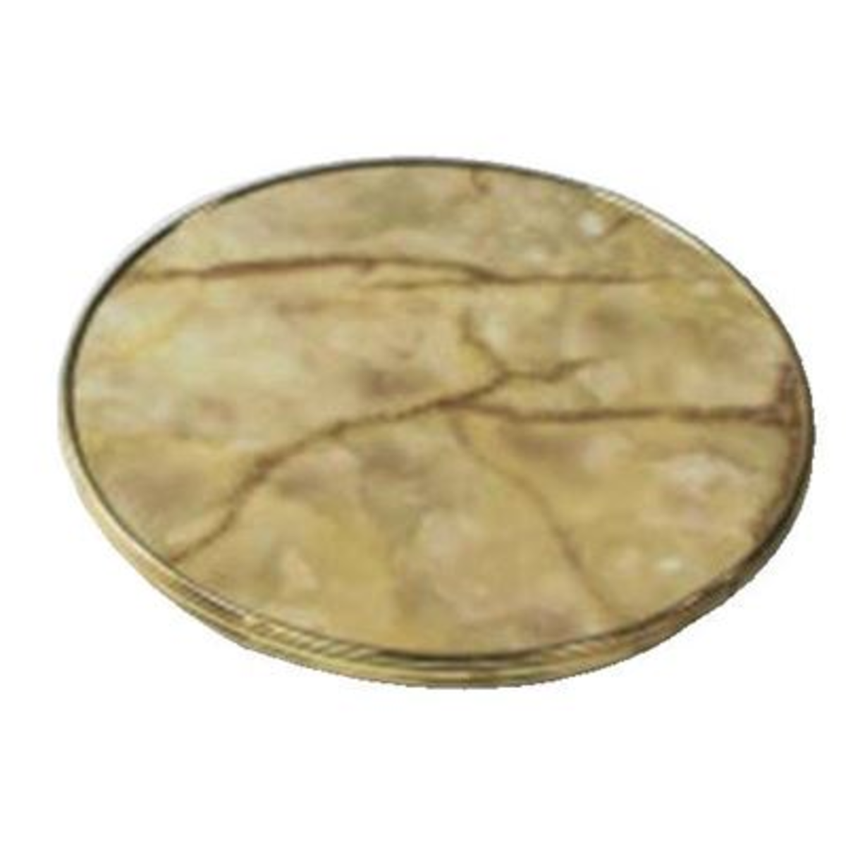 Plateau de table Bistrot marbre onyx cadre laiton Diam.60 cm SM France - 000211