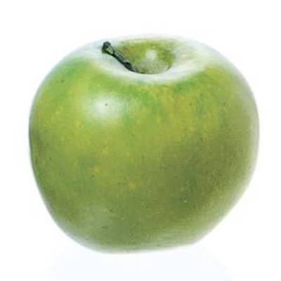 Pomme de décoration, matériau plastique, Ø 8,0 cm, vert