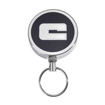 Porte-clés enrouleur, matériau acier nickel-chrome, Ø 5,0 cm