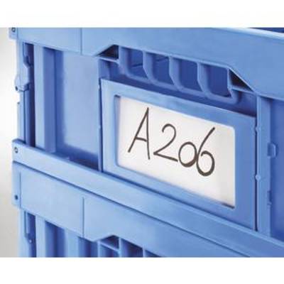 Porte-étiquette pour bac pliant, A6, polypropylène, bleu