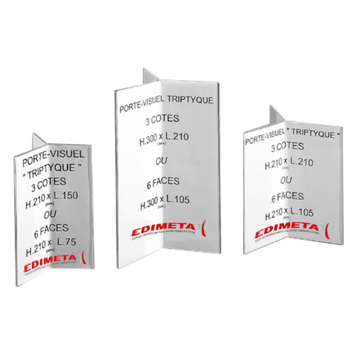 Porte-menus tryptiques 6 faces comptoirs - Mise en valeur optimale de vos documents