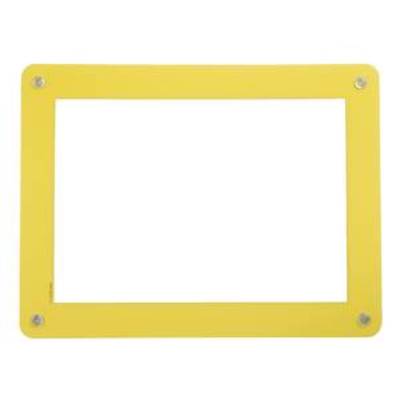 Présentoir de vitrine, 35,0 cm x 27,0 cm, A4, matériau PVC, jaune