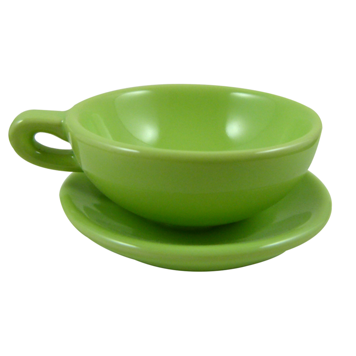 Repose sachet forme tasse en céramique de couleur verte