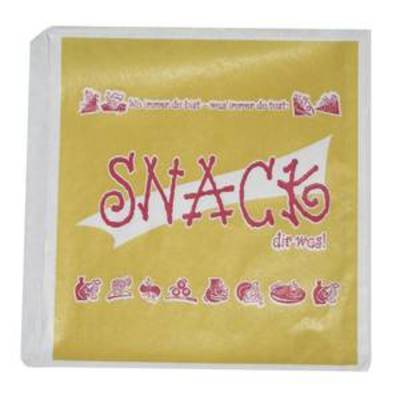 Sachet snack, 16 cm x 17 cm, papier kraft, papier sulfurisé