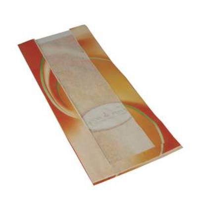 Sachets à bande transparente 33 x 16 cm, Papier kraft