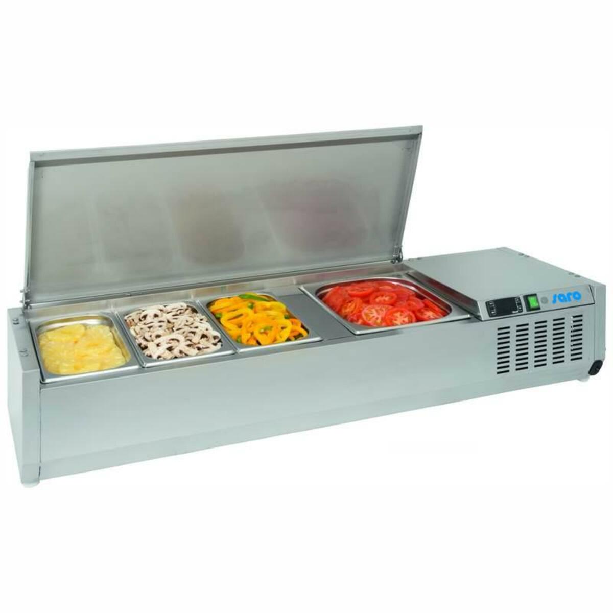 Saladette 6 bacs GN 1/3 couvercle inox GM