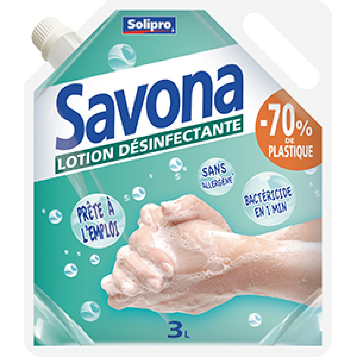 Savona Lotion désinfectante Éco-Recharge 3L