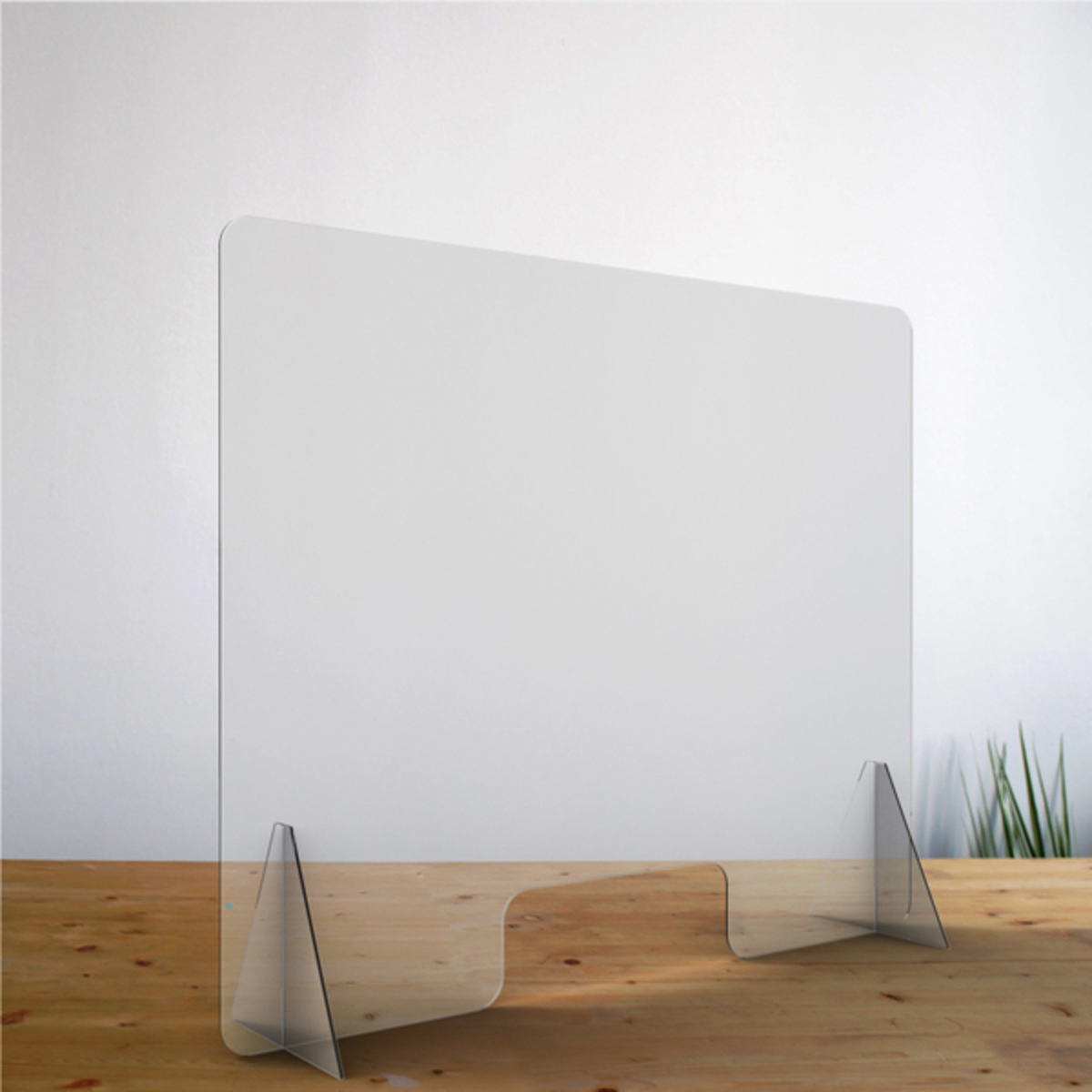 SEPARATIONS PROTECTION PLEXIGLASS TRANSPARENT - BASIC - Pieds triangles - Pour protéger toutes les personnes qui accueillent du public, les caissières, les agents services publics, tous types de magasins, commerces, pharmacies, supermarchés, contre les pr